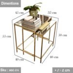 Patrika side table, iron, electrostatic paint and mirror glass - Image 3