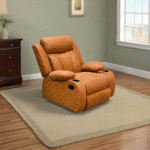 Lazy Boy red beech wood and imported suede leather - GAL-011