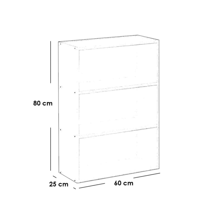 White MDF children's library - 80x60x25 cm - OSM-555 - Image 2