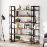Triple Wide 6-Shelf Bookshelves , 6-Tier Large Etagere Bookcase - Image 4