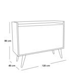 White and beige MDF buffet - 80 x 120 x 40 cm - OSM-571 - Image 2