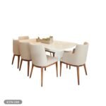 Dining table - 9 pieces of beech wood - natural countertop - KYN-188 - Image 2