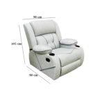 Lazy Boy red beech wood and imported suede leather - GAL-010 - Image 3