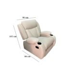 Lazy Boy red beech wood and imported suede leather - GAL-015 - Image 3