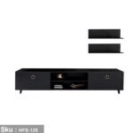 TV table with additional units made of high-quality MDF wood - HFS-125 - Image 2
