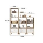 High quality MDF wood bookcase - OSM-428 - Image 3