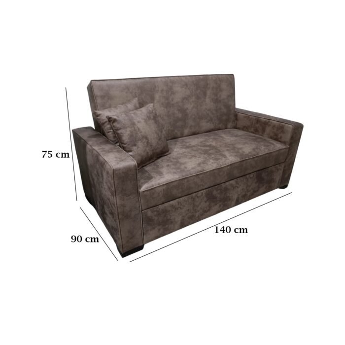 Manx 2-Seater Sofa Bed - Red Beech Wood - HST-071 - Image 3