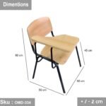 Metal lecture chair - leather - OMD-334 - Image 3