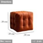 Oak wood buffet - orange - Image 2