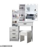 High quality MDF wood dresser with pouf - OSM-059 - Image 2