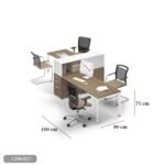 Quad workstation made of Spanish MDF wood - CEM-027 - Image 3