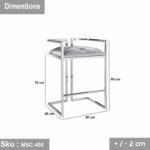 Stainless Steel Bar Chair - MSC-458 - Image 3