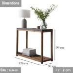 Natural wood console - 120X 90 - ELG-031 - Image 3