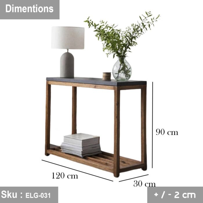 Natural wood console - 120X 90 - ELG-031 - Image 3