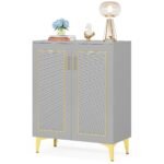 Shoe Cabinet, 5-Tier Shoe Rack Organizer with Removable Shelves & Doors - Image 2