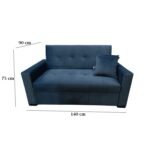 Manx 2-Seater Sofa Bed - Red Beech Wood - HST-064 - Image 3