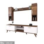 White MDF bookcase - 130x130x29 cm - OSM-557 - Image 2