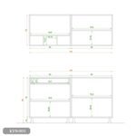 Two-piece kitchen with wood countertops and MDF wood - KYN-003 - Image 2