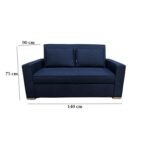 Manx 2-Seater Sofa Bed - Red Beech Wood - HST-070 - Image 2