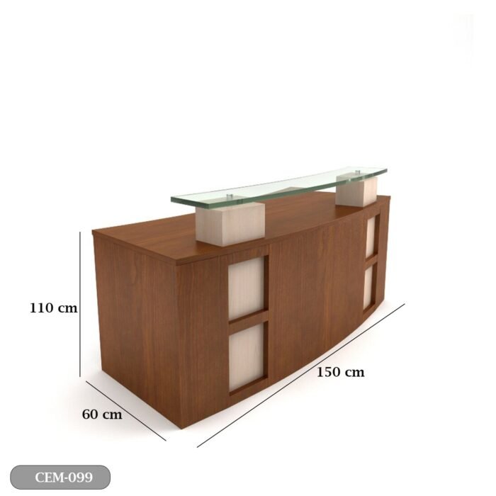 Reception desk - Reception Counter - Spanish MDF wood - CEM-099 - Image 3
