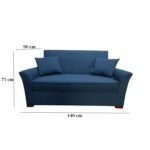 Manx 2-Seater Sofa Bed - Red Beech Wood - HST-065 - Image 3