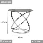 Berry side table 50 * 45 glass - Image 2