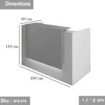 High quality MDF wood reception desk - HFS-078 - Image 2