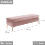 High Quality MDF Wooden Banket - BDF-002 - 120cmX45cm - Color Rose - Image 2