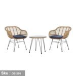 Set of 2 chairs and a table made of rattan - OS-286 - Image 2