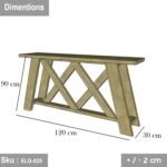 Natural wood console - 120X 90 - ELG-025 - Image 2