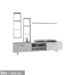 TV table with additional units made of high-quality MDF wood - HFS-124 - Image 2