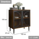 Beech wood buffet and Turkish walnut veneer counter - OHA-090 - Image 3