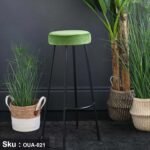 Plush Fabric Bar Stool - 45x78cm - OUA-021 - Image 4