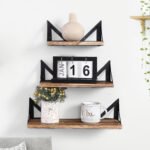 3 Piece Arnia Rustic Paulownia Wood Floating Shelves - Image 2