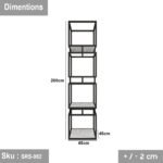 Steel and wood shelving unit - SRS-082 - Image 3
