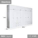 High quality MDF wood wardrobe - OAL-071 - Image 3