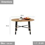 Dining set 4 chairs and table of rattan - OS-241 - Image 4