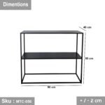 Iron and Melamine wood console - MTC-056 - Image 3