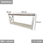 Swedish Wood Console - OHA-067 - Image 3