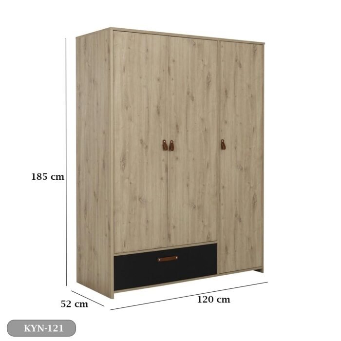 MDF wood wardrobe with HPL layer - KYN-121 - Image 3
