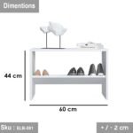 Aitikin shoe rack 80 * 30 MDF wood - Image 3
