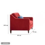 Beech wood sofa and chair with linen or velvet fabric - KYN-065 - Image 3
