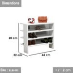Friedbert shoe rack 60 * 64 MDF wood - Image 3