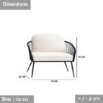 Set of 2 chairs and a table made of rattan - OS-282 - Image 3