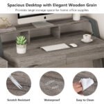 Computer Desk, 47-Inch Writing Desk with 2 Storage Drawers - Image 5