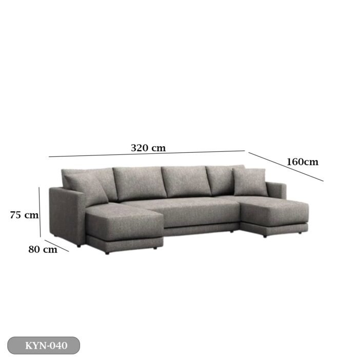 Beech wood corner with linen or velvet fabric - KYN-040 - Image 3