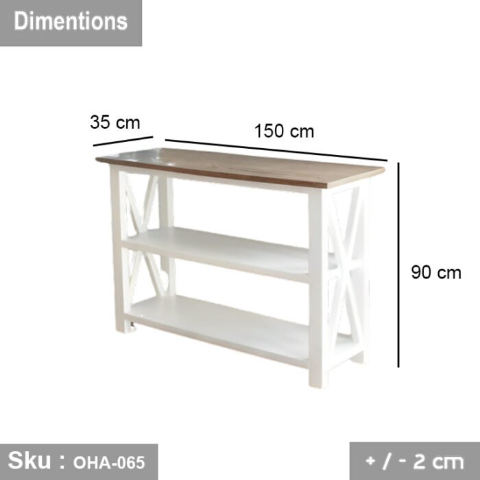 Swedish Wood Console - OHA-065 - Image 3