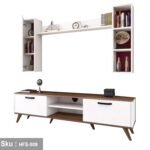 TV table with additional units made of high-quality MDF wood - HFS-009 - Image 3