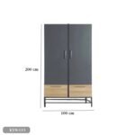 MDF wood wardrobe with HPL layer - KYN-113 - Image 3