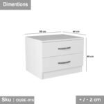 High quality MDF wood nightstand - OUBE-016 - Image 3